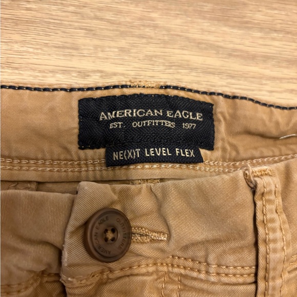 American Eagle Men’s Next Level Flex Tan Shorts | US 31 | Flat Front style - Picture 3 of 5